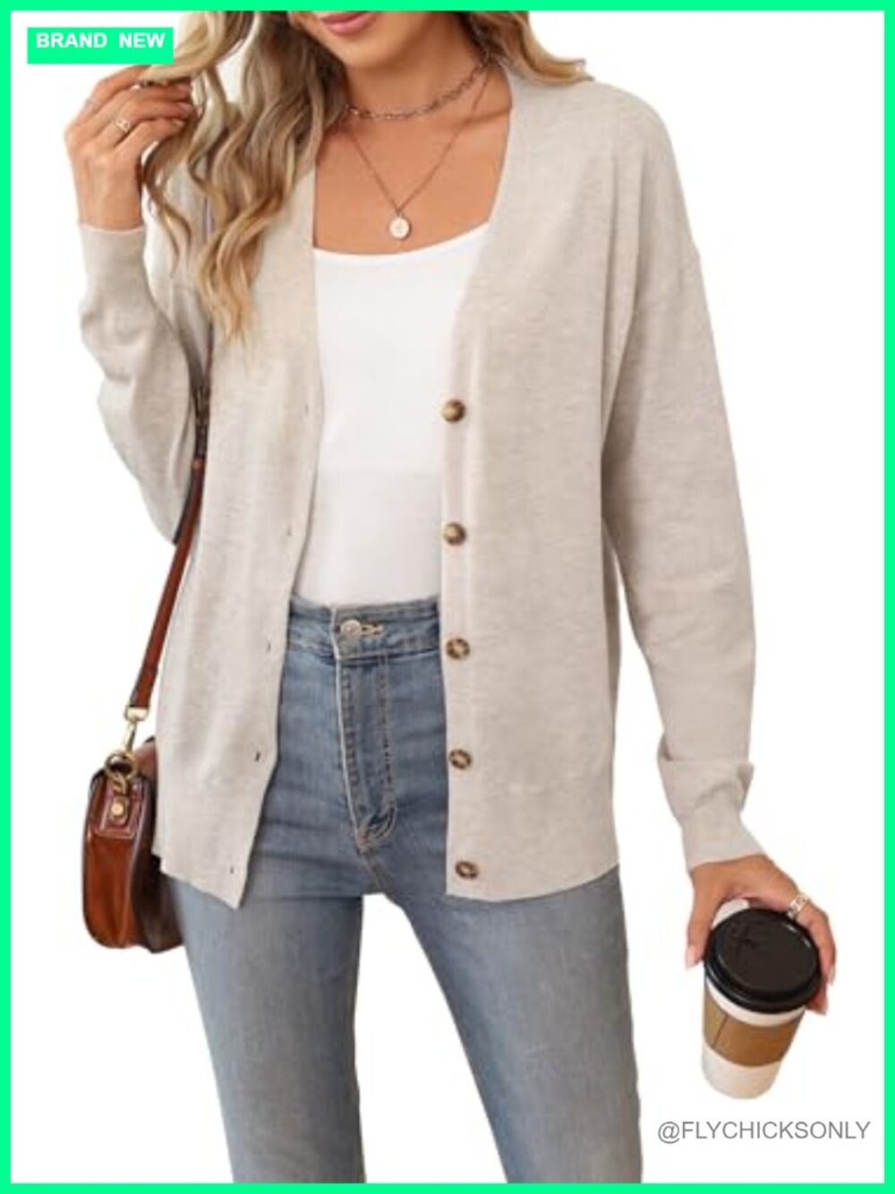 Wool Blend Oversized Cardigan Sweater Business Casual